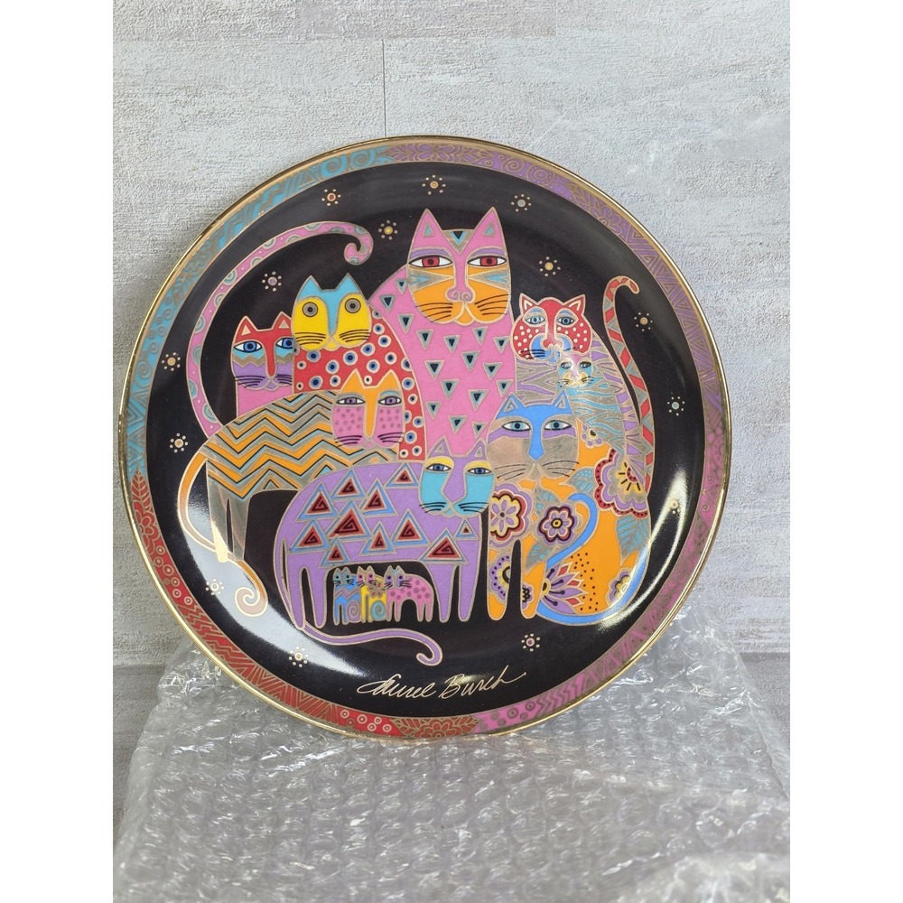 Laurel Burch "Fabulous Felines"  Limited Ed. Franklin Mint Porcelain Cats Plate